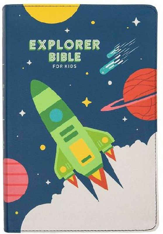 CSB Explorer Bible for Kids, Blast Off Leathertouch, Indexed