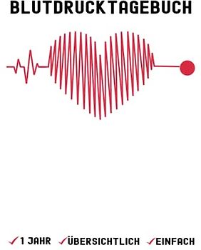 Blutdrucktagebuch: Blutdruckpass zum täglichen Aufzeichnen der Messwerte | Blutdruck Heft mit Platz für 1190 Einträge (entspricht 1 Jahr) | Kompakt und gut lesbar