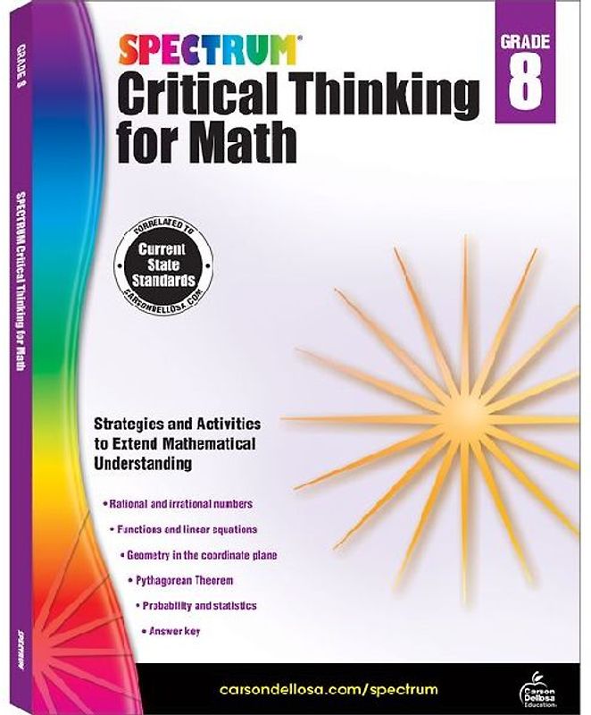 Spectrum Critical Thinking for Math, Grade 8