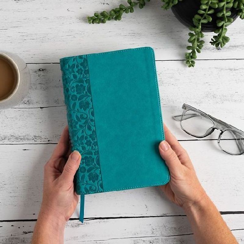 NASB Large Print Personal Size Reference Bible, Teal Leathertouch, Indexed