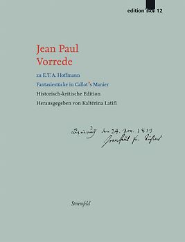 Vorrede zu E.T.A. Hoffmann 'Fantasiestücke in Callot’s Manier'