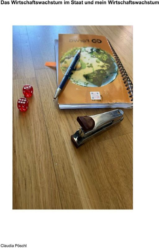 Das Wirtschaftswachstum im Staat und mein Wirtschaftswachstum