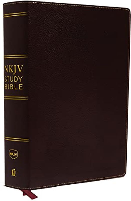 NKJV Study Bible, Premium Bonded Leather, Burgundy, Comfort Print: The Complete Resource for Studying God’s Word