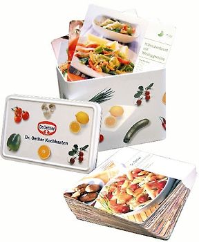 Kochkarten. Schmuckdose mit 60 Kochkarten