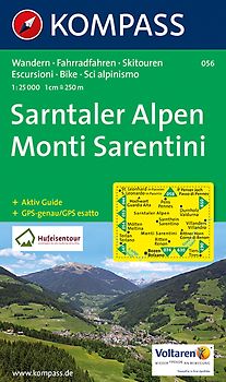 KOMPASS Wanderkarte Sarntaler Alpen, Monti Sarentini