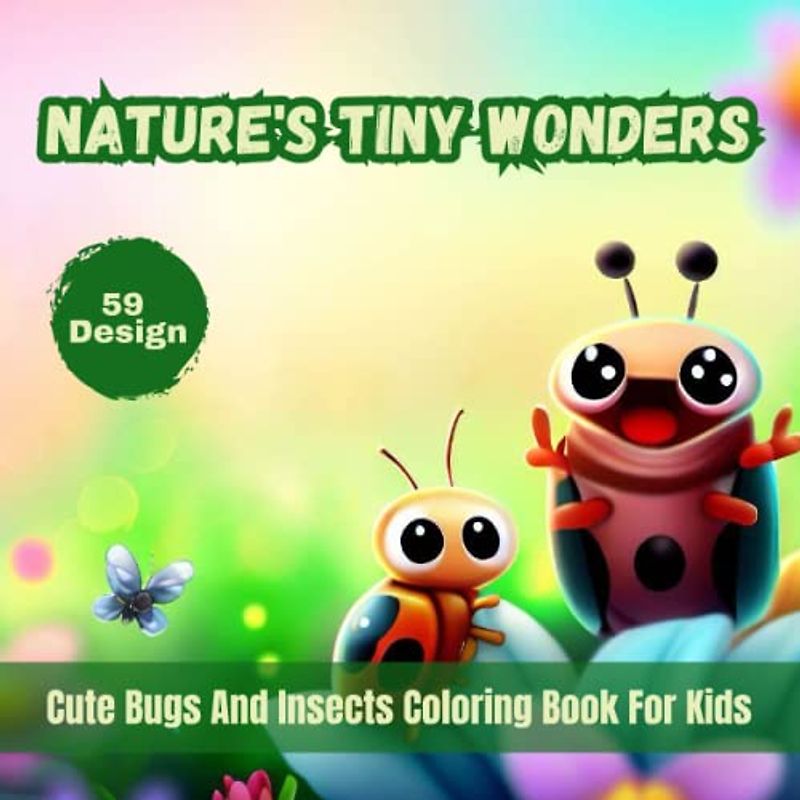 Nature's Tiny Wonders: Easy and Cute Style Coloring Pages of Different Insect & Bug Species for Boys Girls Kids Ages 4-8