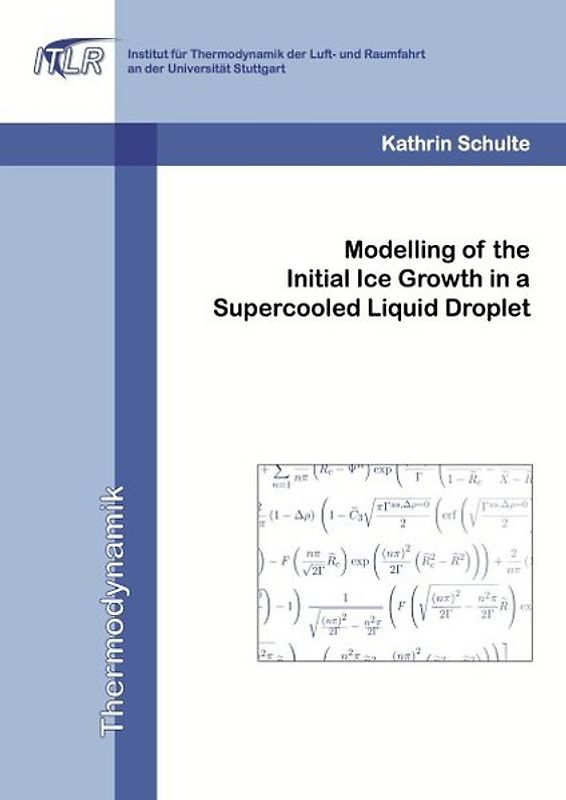 Modelling of the Initial Ice Growth in a Supercooled Liquid Droplet