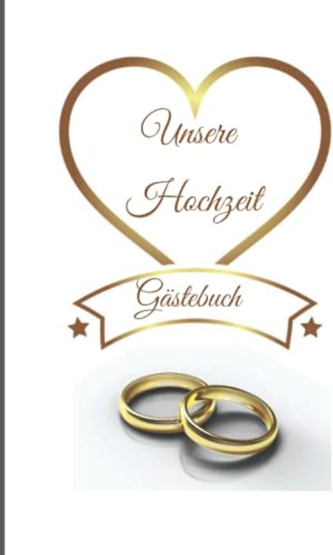 Hochzeit Gästebuch mit Fragen: Hochzeitsgästebuch gebunden/ hochwertiges Hardcover-Buch/ 120 Seiten zum ausfüllen