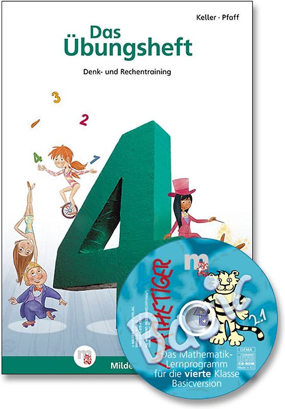 Das Übungsheft Mathematik 4 - mit CD-ROM Mathetiger Basic 4. Denk- und Rechentraining, mit CD-ROM Mathetiger Basic 4, Version 2.1, Klasse 4