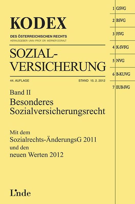 KODEX Sozialversicherung, Band II