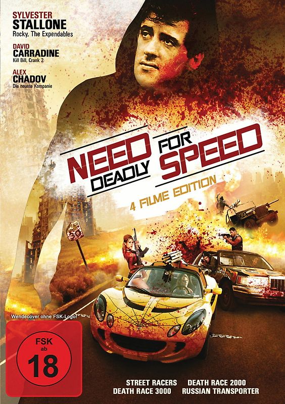Need for Deadly Speed (4 Filme Edition: Street Racer / Death Race 2000 / Death Race 3000 & Russian Transporter) DVD