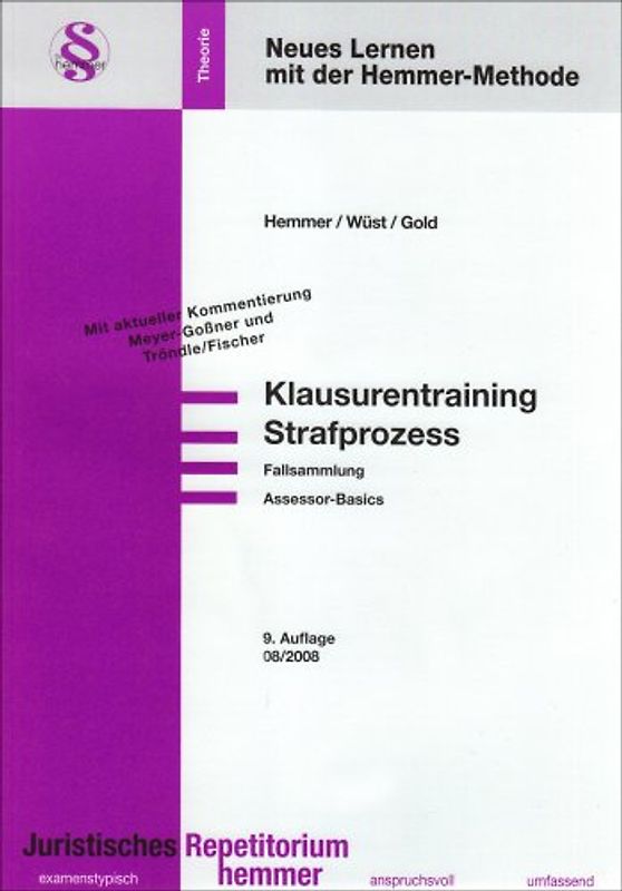 Assessor Basics Klausurentraining - Strafprozeß