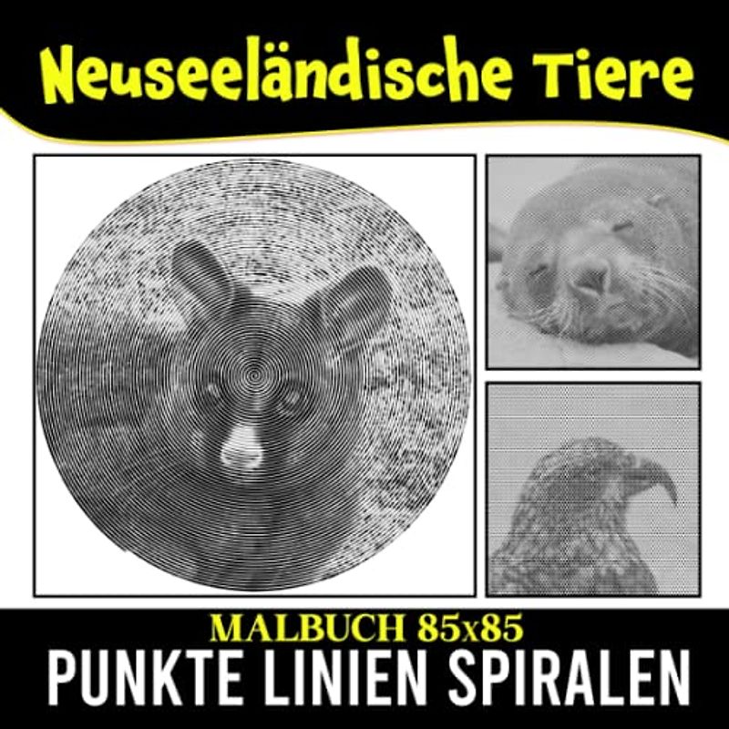 Neuseeländische Tiere Punkte Linien Spiralen Malbuch: Sammlung Unique Native Spiral Book Drawing Pages | Für Erwachsene, Jugendliche oder Verliebte | ... | White Elephant Geschenke | Zum Stressabbau