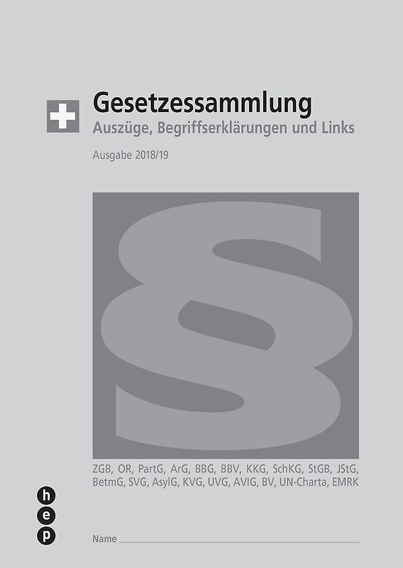 Gesetzessammlung 2018/19 (Ausgabe A5)