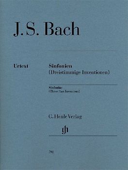 Sinfonien (Dreistimmige Inventionen) für Klavier zu zwei Händen. Revidierte Ausgabe von HN 360
