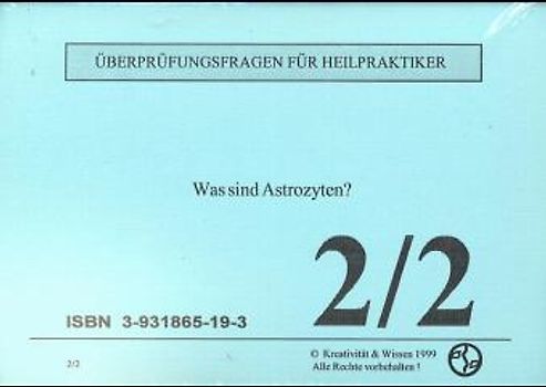 Original-Überprüfungsfragen für Heilpraktiker in Karteikartenform, Nebenfächer