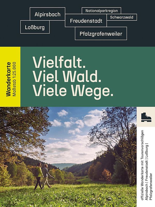 Wanderkarte Nationalpark Region Freudenstadt, Alpirsbach, Loßburg und Pfalzgrafenweiler