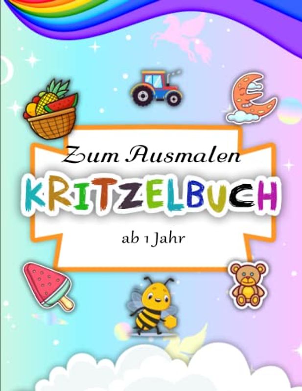 Kritzelbuch Bauernhof ab 1 Jahr - Perfekte Geschenk: Zum Ausmalen, Kritzeln und Vollenden | Ausmalbuch Kinder