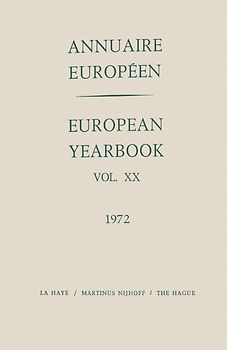 Annuaire Européen / European Year Book
