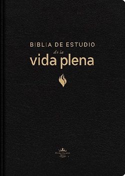 Rvr60, Biblia de Estudio de la Vida Plena, Edición Clásica, Piel Fabricada, Negro, Con Índice, Palabras de Jesús En Rojo, Comfort Print