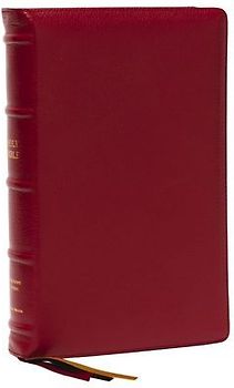 KJV Holy Bible: Large Print Single-Column with 43,000 End-Of-Verse Cross References, Red Goatskin Leather, Premier Collection, Personal Size, Red Letter: King James Version