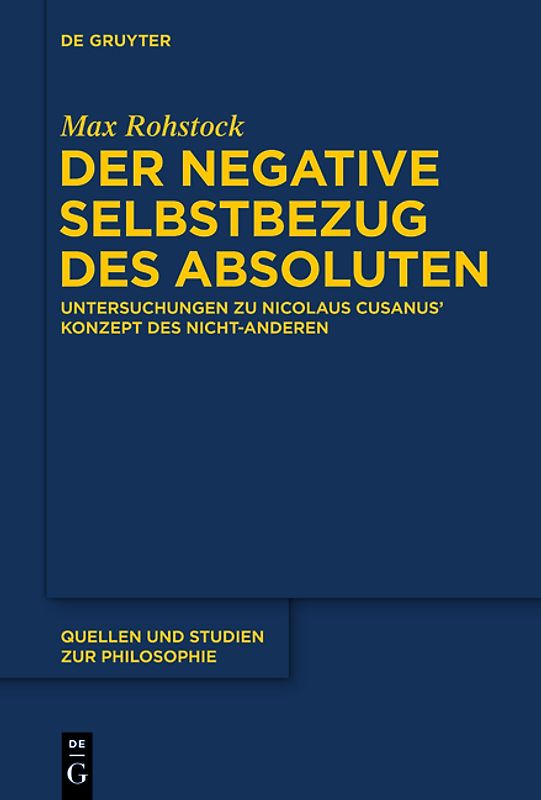 Der negative Selbstbezug des Absoluten