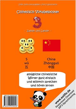 Chinesisch Vokabelposter 3 (Zahlen und Länder)