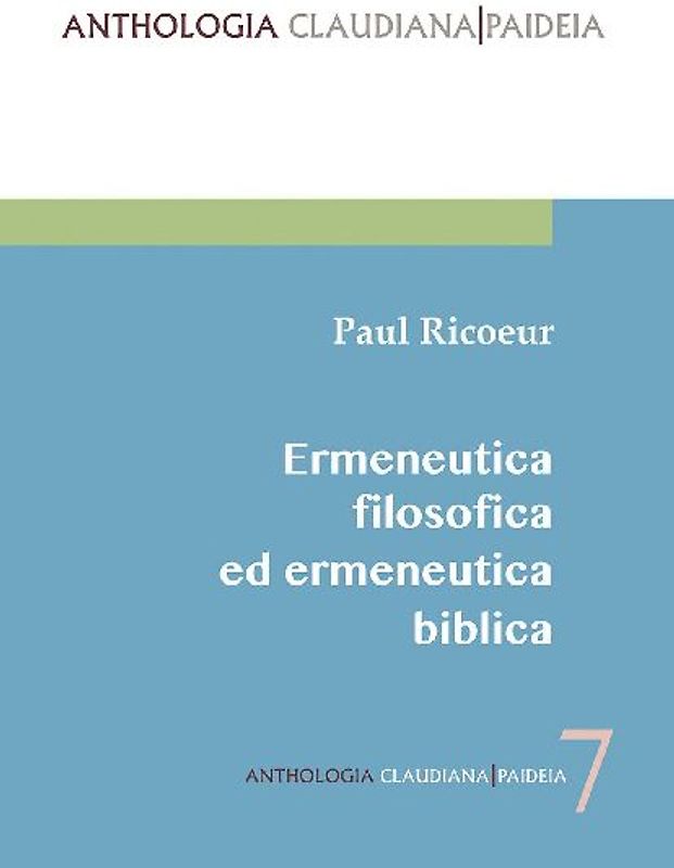 Ermeneutica filosofica ed ermeneutica biblica