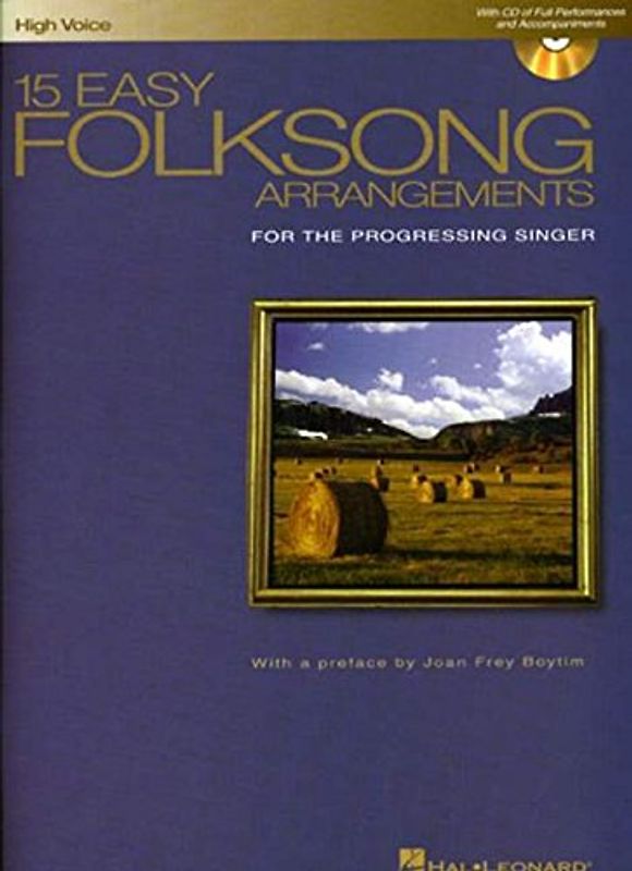 15 Easy Folksong Arrangements For High Voice (Book And Cd) Pf Book/Cd: For the Progressing Singer