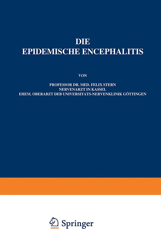 Die Epidemische Encephalitis