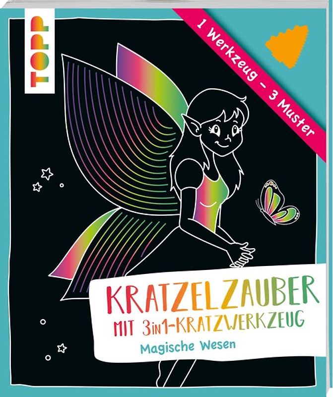 Kratzelzauber mit Kratzwerkzeug Magische Wesen