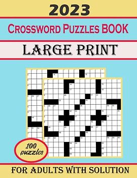 100 Crossword Puzzles Book For Adults 2023