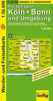 Köln, Bonn und Umgebung - Wander- und Freizeitkarte