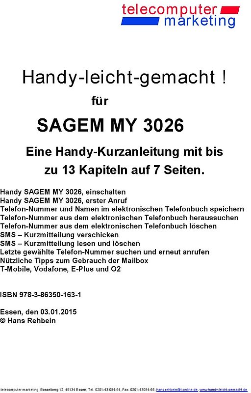 Sagem MY 3026-leicht-gemacht. Handy-leicht-gemacht für Sagem MY 3026