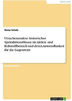 Ursachenanalyse historischer Spekulationsblasen im Aktien- und Rohstoffbereich und deren Anwendbarkeit für die Gegenwart