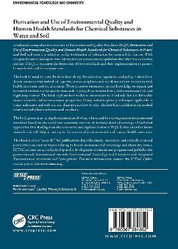 Derivation and Use of Environmental Quality and Human Health Standards for Chemical Substances in Water and Soil
