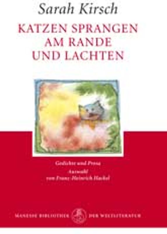 Katzen sprangen am Rande und lachten