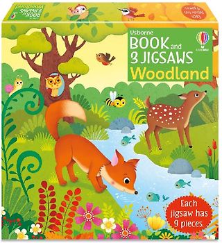Usborne Book and 3 Jigsaws: Woodland