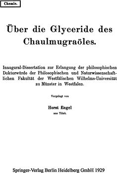 Über die Glyceride des Chaulmugraöles