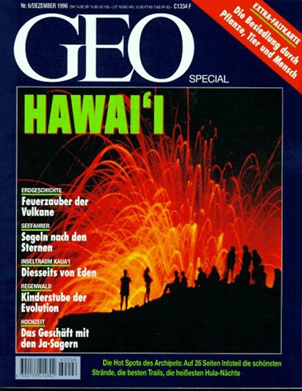 GEO Special 06/1996: Hawaii - Feuerzauber der Vulkane, Segel nach den Sternen, Diesseits von Eden,... [Broschiert]