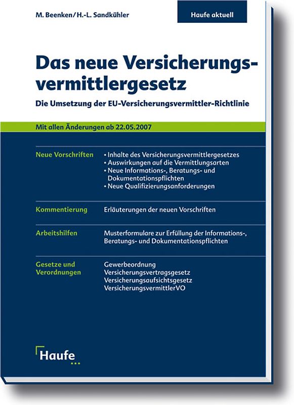 Das neue Versicherungsvermittlergesetz