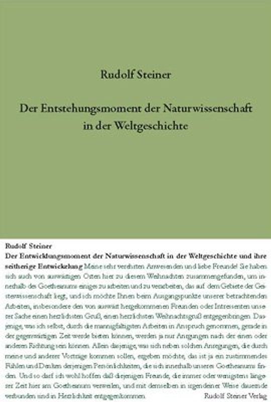 Der Entstehungsmoment der Naturwissenschaft in der Weltgeschichte...