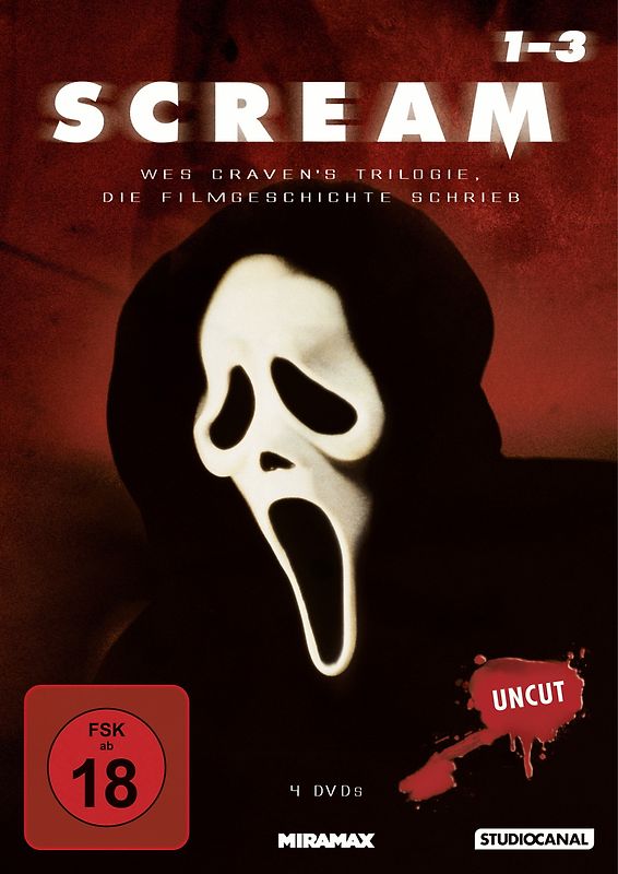 Scream 1-3 Box-Set [Special uncut Edition, 4 DVDs] DVD