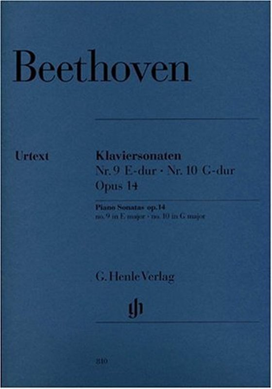 Klaviersonaten Nr. 9 E-dur op. 14,1 und Nr. 10 G-dur op. 14,2 - Ludwig van/Hrsg. Gertsch, Norbert / Perahia, Murray Beethoven