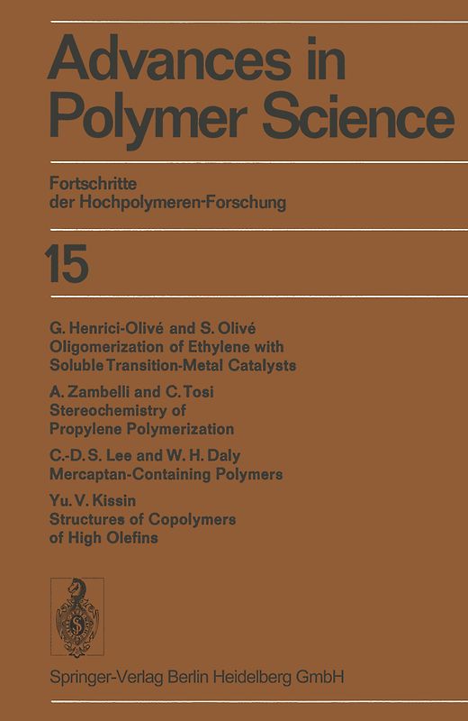 Advances in Polymer Science / Fortschritte der Hochpolymeren-Forschung