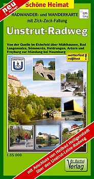 Radwander- und Wanderkarte Unstrut-Radweg