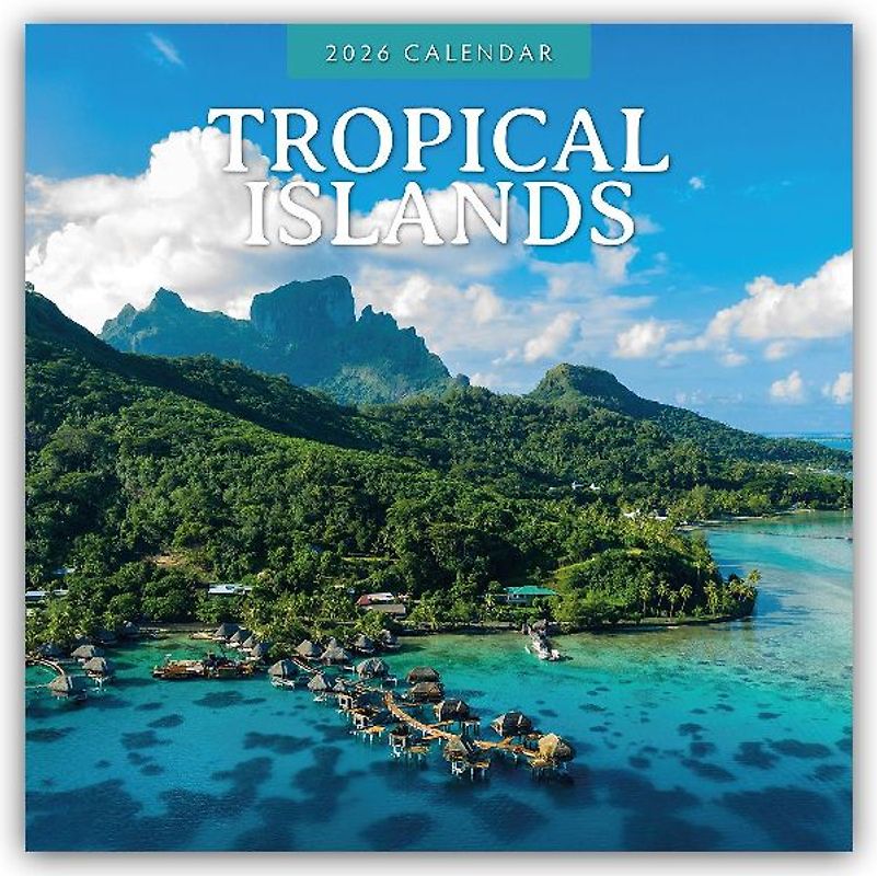 Tropical Islands 2026 Square Wall Calendar