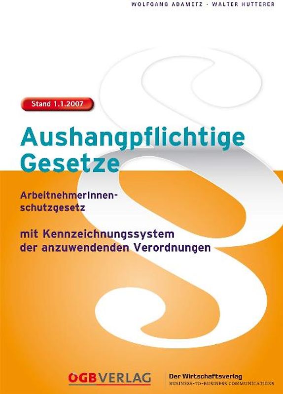 Aushangpflichtige Gesetze mit Kennzeichnungssystem