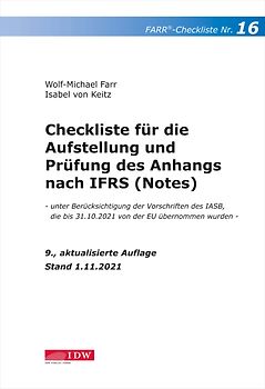 Farr, Checkliste 16 (Anhang n. IFRS), 9. A.
