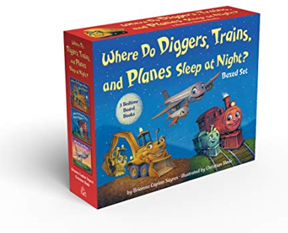 Where Do Diggers, Trains, and Planes Sleep at Night? Board Book Boxed Set (Where Do...Series)